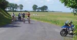 Cycling in France near Mont St Michel